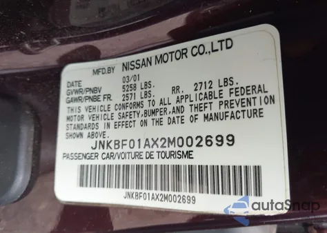 2002 Infiniti Q45 Luxury из США, поврежденный, VIN JNKBF01AX2M002699